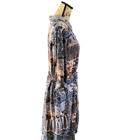Lularoe Ellie Blue Floral Dress - Picture 2 of 11